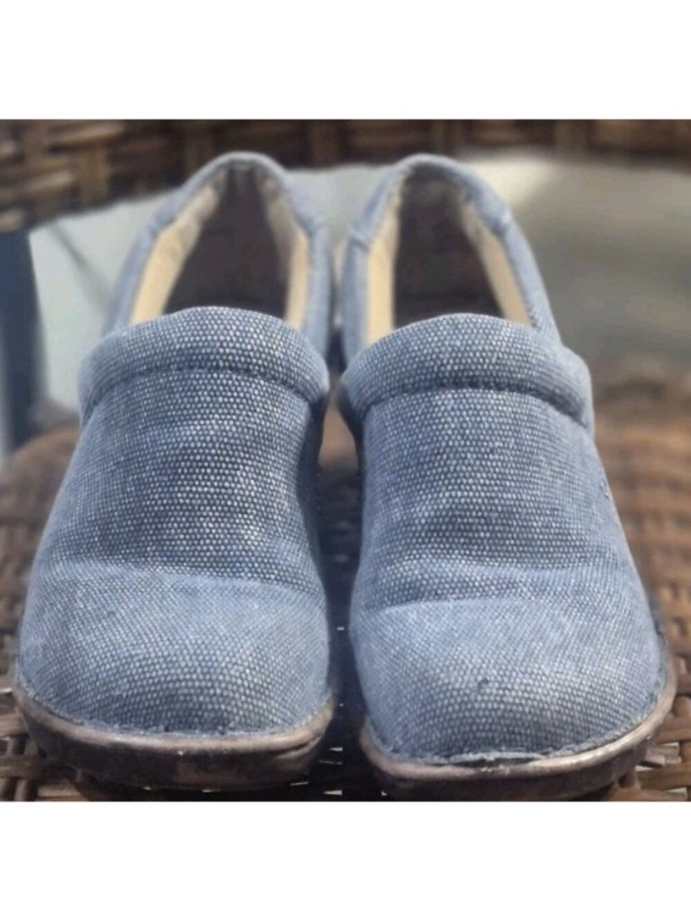 Born BOC Denim Clog Mules Slip-ons Shoes Women's Size 7.5 - Picture 2 of 7